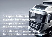 3 x 8 m Tachorolle Thermopapier für den digitalen Tachographen